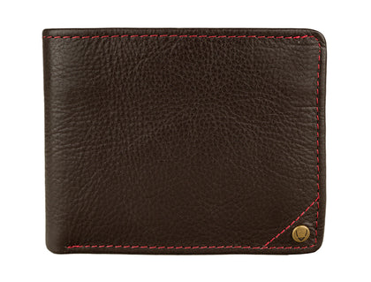 Hidesign Angle Stitch Leather Slim Bifold Wallet Phreshmen