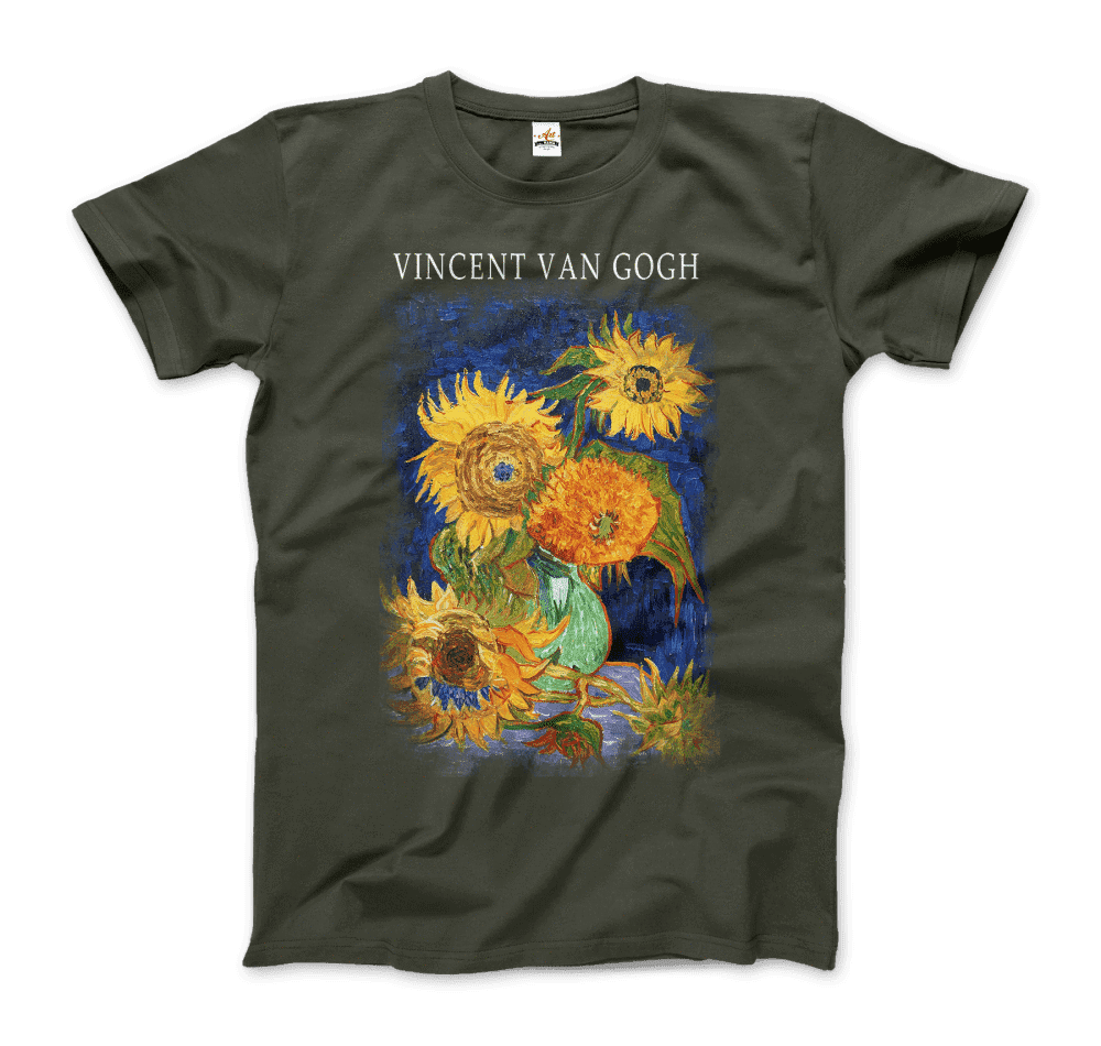 Van Gogh Five Sunflowers 1888, Artwork T-Shirt