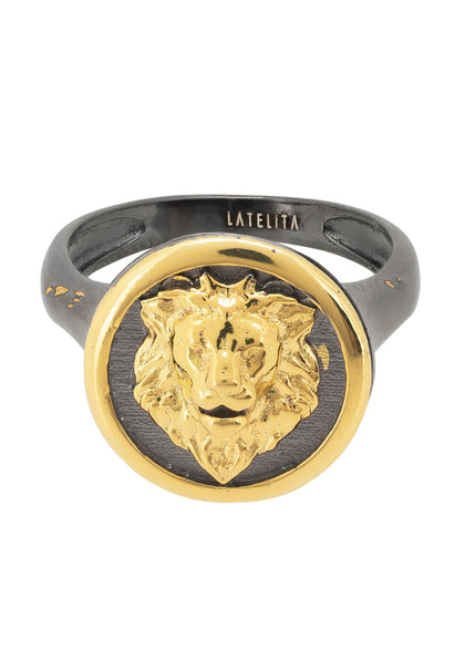 Aslan Lion Oxidised Ring Gold Phreshmen