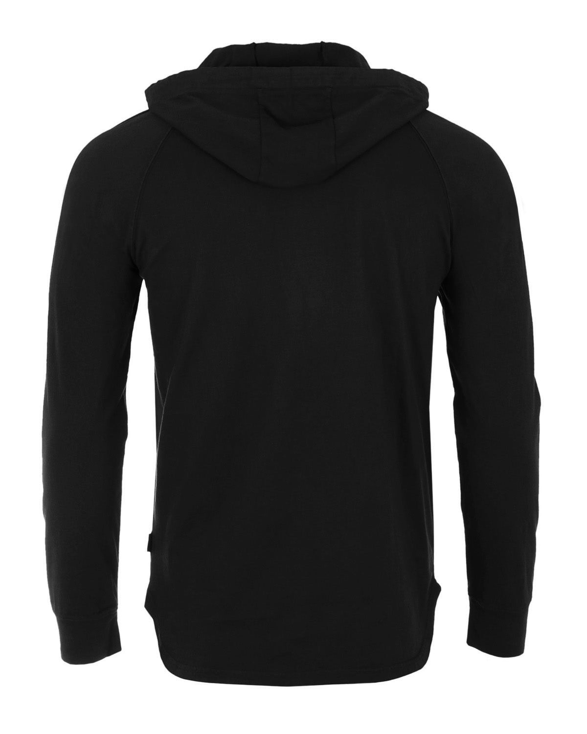 Men's Pigment Dyed Hoodie - Athletic v Neck Long Sleeve Henley Pullover Shirt
