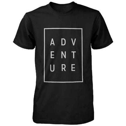 Adventure Men's T-Shirt Trendy Typographic Tee Cute Short Sleeve Shirt Phreshmen
