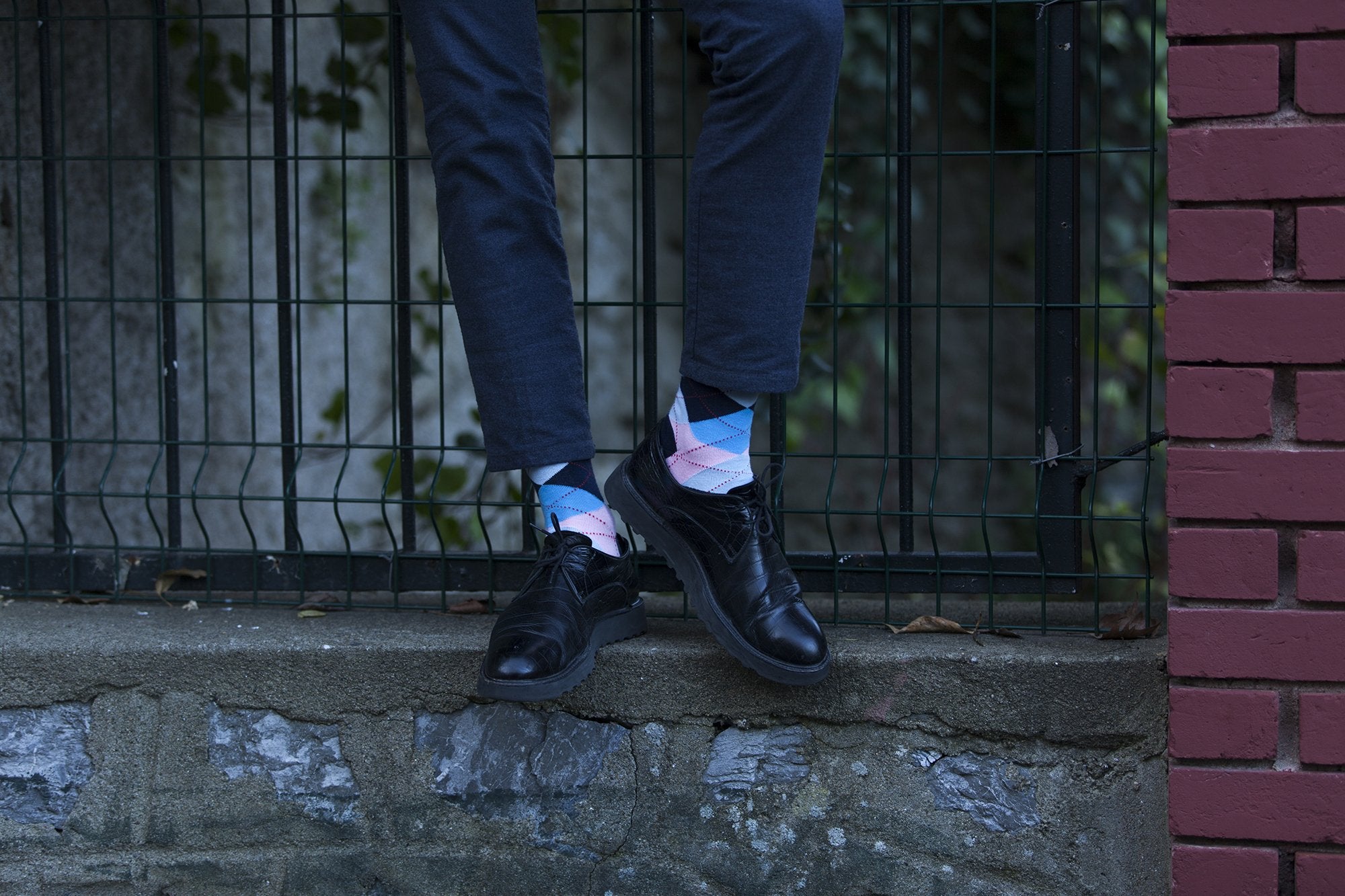 Men's Blush Argyle Socks