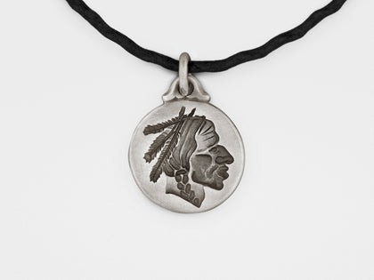 Native American Chief Pendant in Sterling Silver Phreshmen