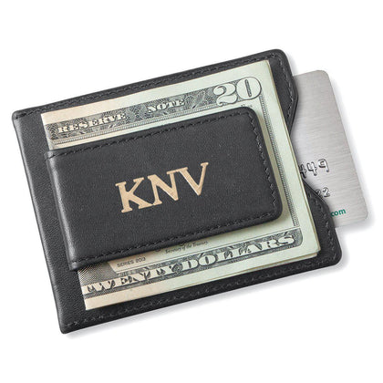 Personalized Wallet - Magnetic Money Clip - Black Phreshmen