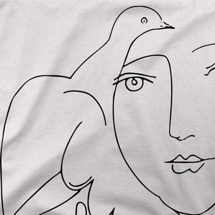 Pablo Picasso Peace (Dove and Face) Artwork T-Shirt Phreshmen