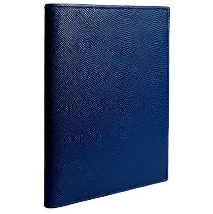 Saffiano Bi Colored Passport Sleeve Blue Phreshmen