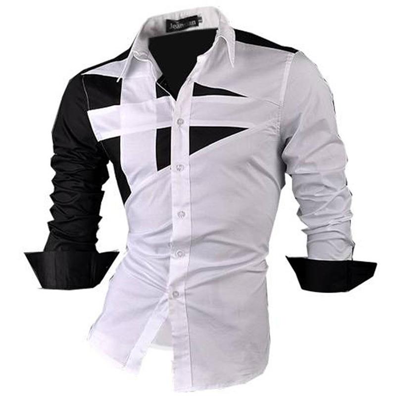 Jeansian Spring Autumn Features Shirts Men Casual Jeans Shirt New Arrival Long Sleeve Casual Slim Fit Male Shirts 8615