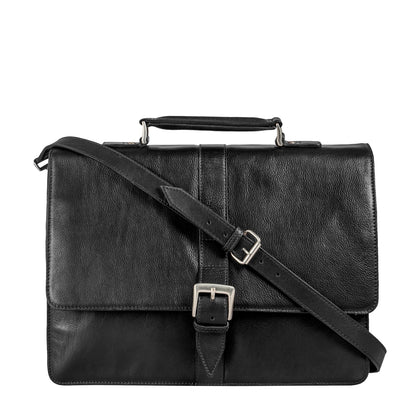 Hudson Men's Large Leather Briefcase Phreshmen