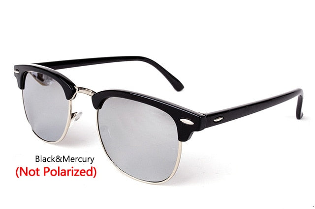 LeonLion  Polarized Semi-Rimless Sunglasses Women/Men Polarized UV400 Classic Brand Designer Retro Oculos De Sol Gafas