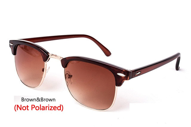 LeonLion  Polarized Semi-Rimless Sunglasses Women/Men Polarized UV400 Classic Brand Designer Retro Oculos De Sol Gafas