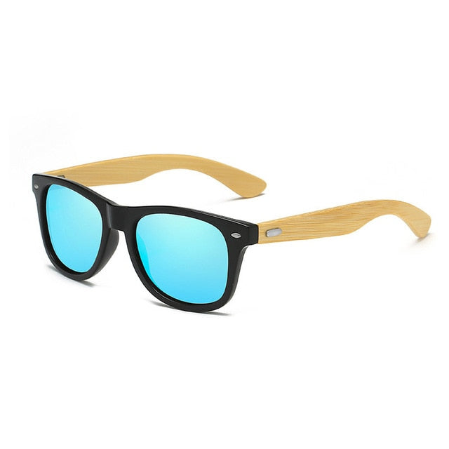 Classic Bamboo Wood Sunglasses Brand Design Men Women Coating Mirror Sun Glasses Fashion Sunglass Retro Glasses UV400 Shades