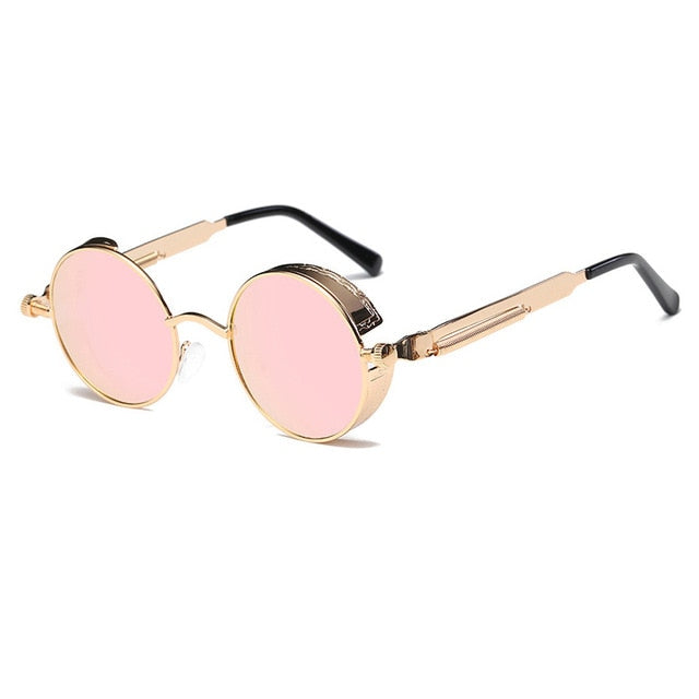 MOLNIYA Vintage Men Sunglasses Women Retro Punk Round Metal Frame Colorful Lens Sun Glasses Fashion Eyewear Gafas sol mujer