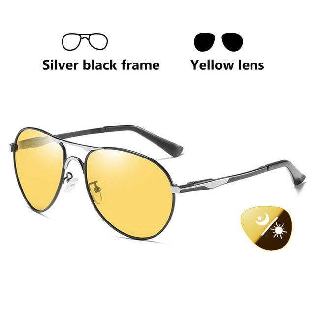 Men Aviation Photochromic Polarized Sunglasses