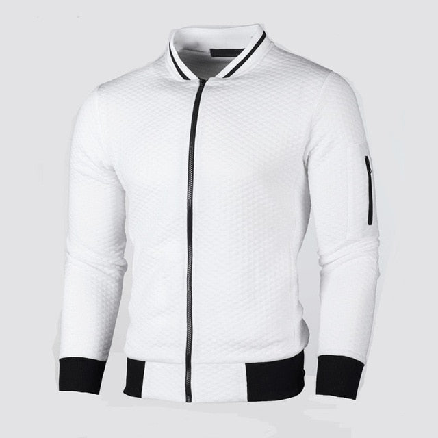 MRMT 2021 Brand New Men's Zipper Sweatshirts Zipper Collar Jacket Cardigan for Male Casual Plaid Sweatshirt
