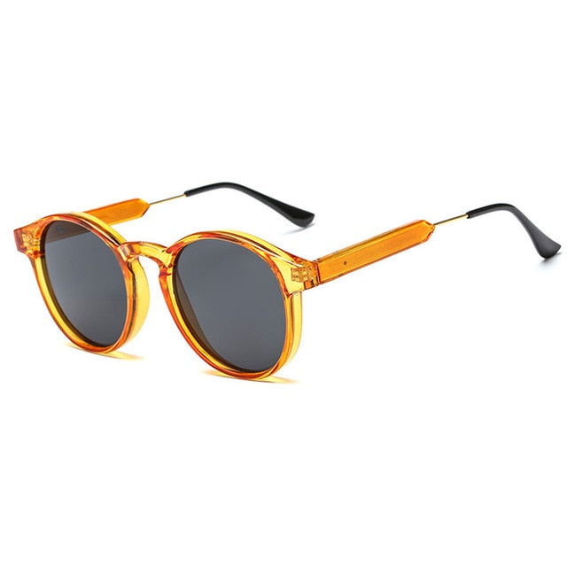 Men Retro Round UV400 Sunglasses